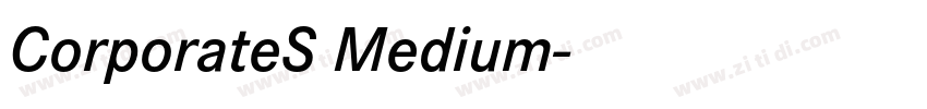 CorporateS Medium字体转换